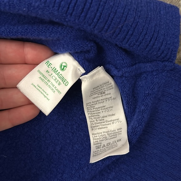 J. Crew cobalt blue Reimagined crew neck sweater - Picture 11 of 12